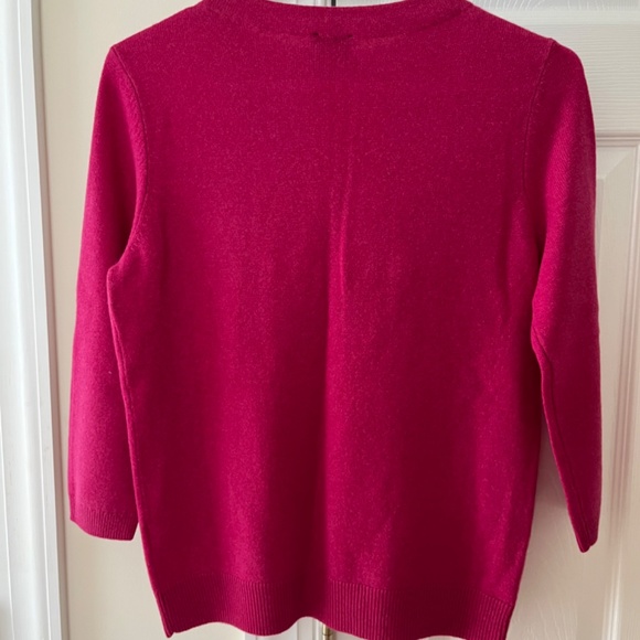 Talbots Pink Cashmere Crew Neck Sweater, Size Small - Picture 3 of 3
